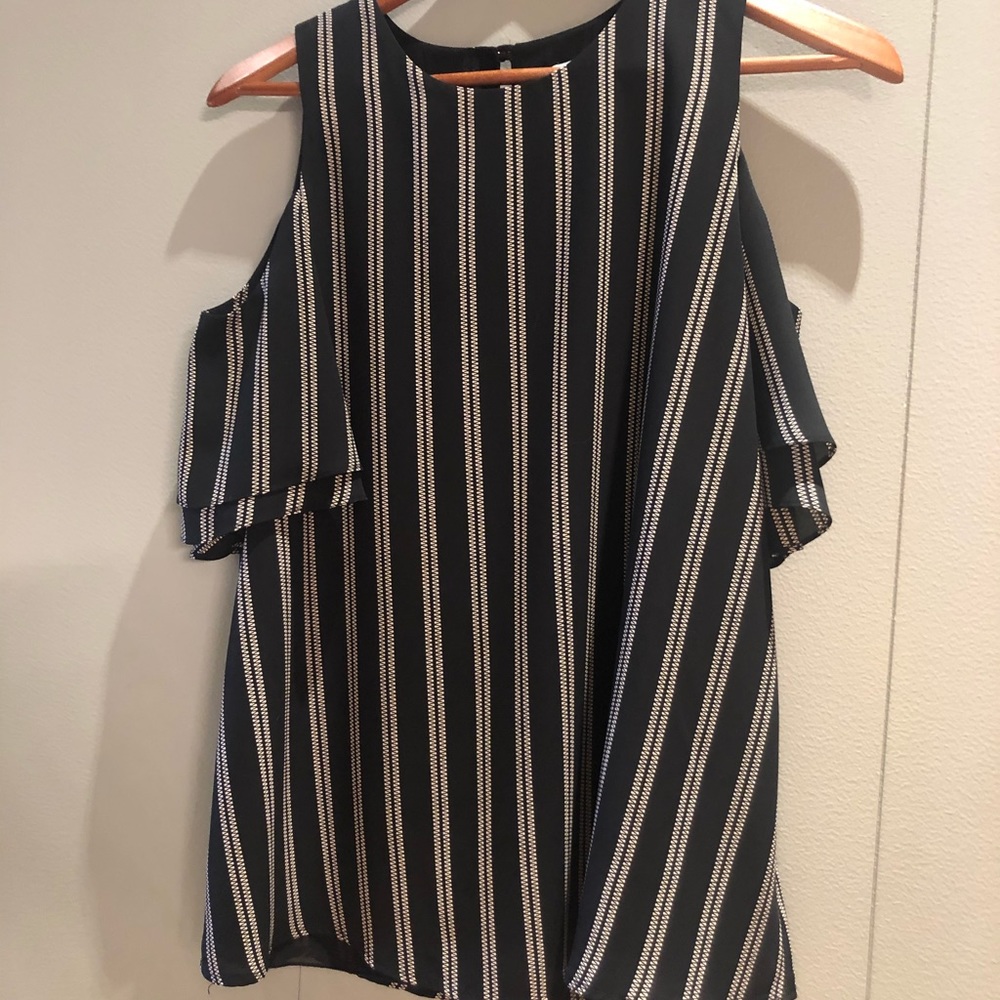 Veronica M Striped Blouse Top